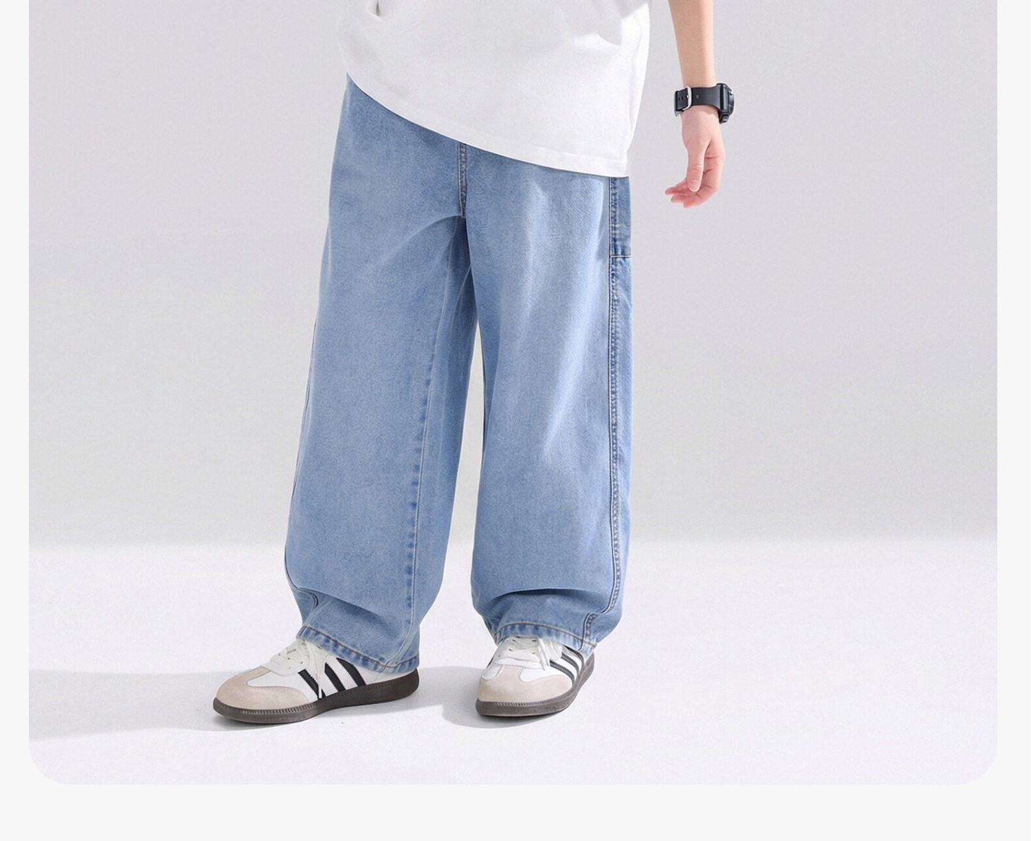 Zuoxi Children's Clothing Boys' Pants Summer Thin Children's Cool Tencel Jeans 2026 New Model Big Kids Anti-Mosquito Pants — 52