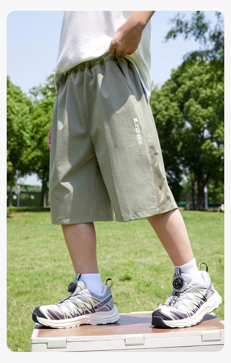 左西童装男童短裤夏季薄款凉感透气裤子2026新款儿童夏装五分裤潮 — 31