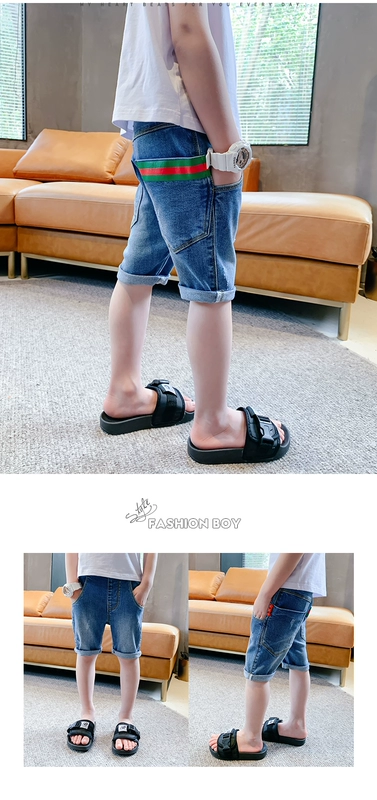 [Đặc biệt rõ ràng] Quần short mùa hè của Zuoxi Boy 2020 Quần jean trẻ em mới Big Kids Trendy - Quần jean