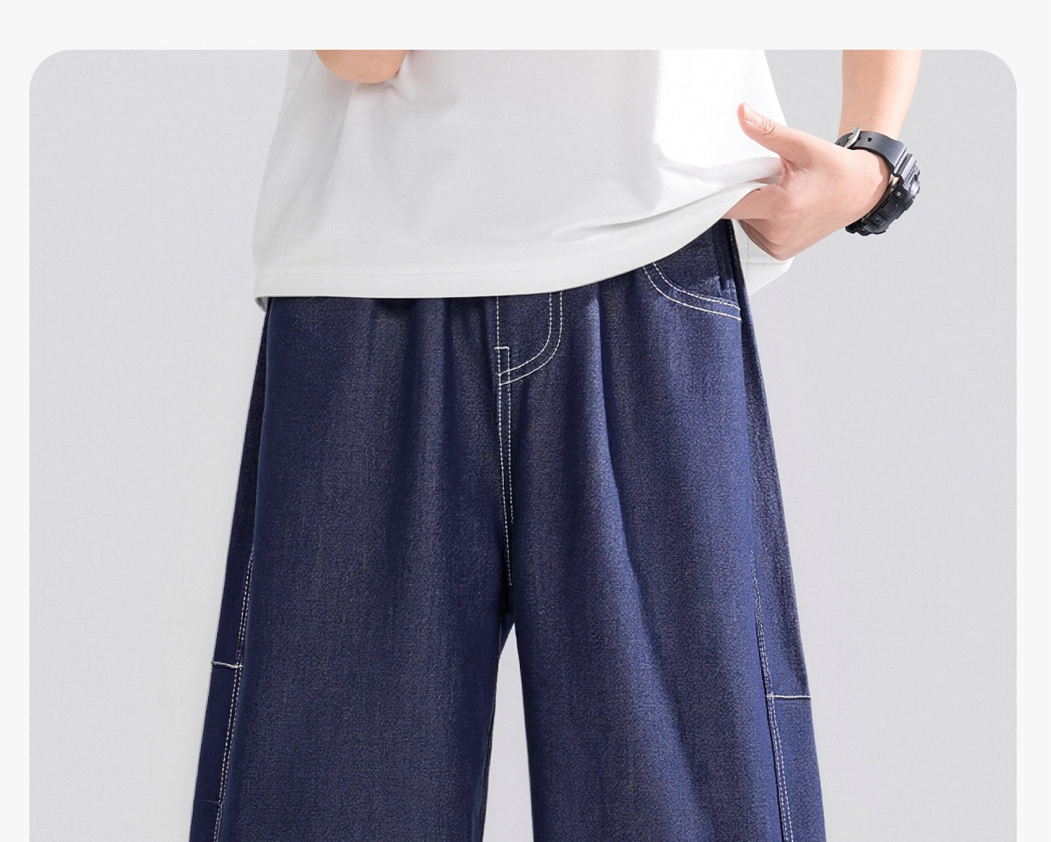 Zuoxi Children's Clothing Boys' Pants Summer Thin Children's Cool Tencel Jeans 2026 New Model Big Kids Anti-Mosquito Pants — 43
