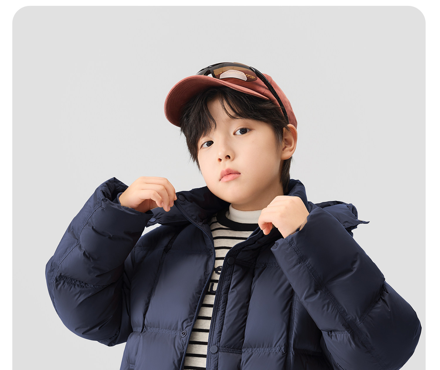 左西童装男童羽绒服冬季保暖2026新款儿童三防蓄热面包服大童外套 — 56