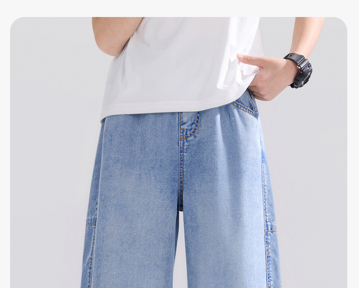 Zuoxi Children's Clothing Boys' Pants Summer Thin Children's Cool Tencel Jeans 2026 New Model Big Kids Anti-Mosquito Pants — 53