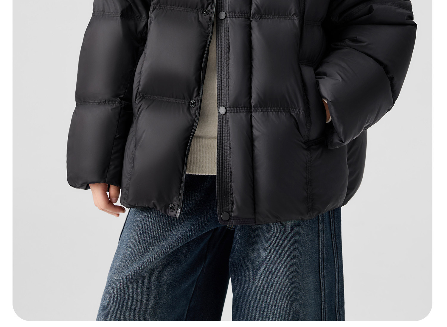 左西童装男童羽绒服冬季保暖2026新款儿童三防蓄热面包服大童外套 — 49