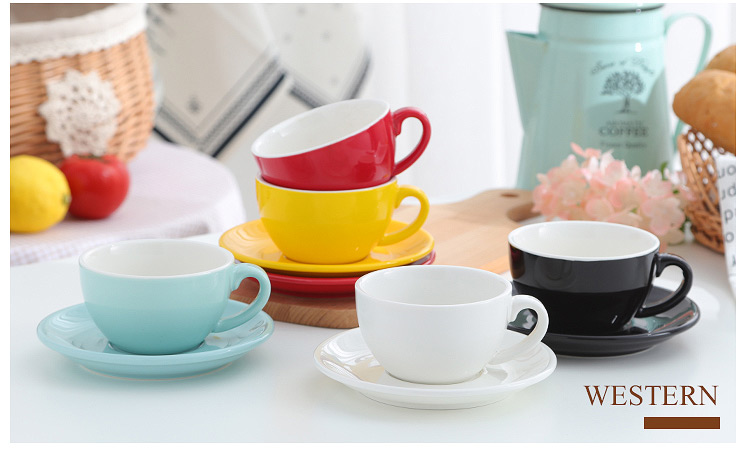 Gốm cốc cà phê phù hợp với 300ml Garland tách cappuccino pha cà phê cốc 200ml cốc thủy tinh màu cốc dép đi trong nhà cho bé trai