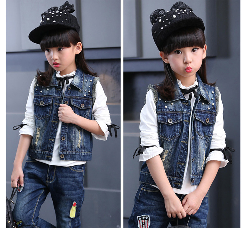 Gilet fille MYKWETU en toile - Ref 2071089 Image 15