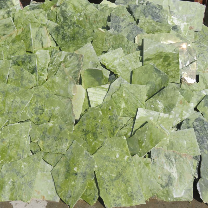 Jade irregular wool sheet sauna sweat steam room family hotel swimming pool decoration with pure natural jade plate