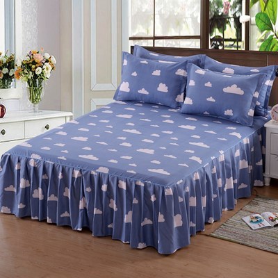 0 giường cotton nguyên chất trải giường đơn mảnh 1 chống trượt 5 cotton 2 m 1,8m bảo vệ 1,5 giường đặt tấm chống bụi 100% - Váy Petti