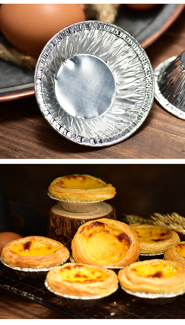 [100] triển lãm nghệ thuật nhôm lá trứng bánh tart da tròn thiếc giấy khay trứng bánh tart khuôn dùng một lần nướng nhà - Tự làm khuôn nướng khuôn làm bánh hình thú