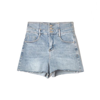 6.13 mai slan summer brushed design shorts high waist ເລັກນ້ອຍ elastic slim jeans ສໍາລັບແມ່ຍິງ
