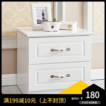 White paint bedside table Simple mini multi-function small cabinet Assembly simple locker Bedside storage cabinet