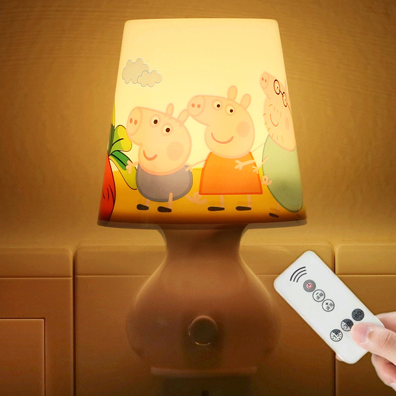 led plug-in remote control night light with switch baby bedroom bedside lamp energy-saving lamp night light mother baby nursing lamp