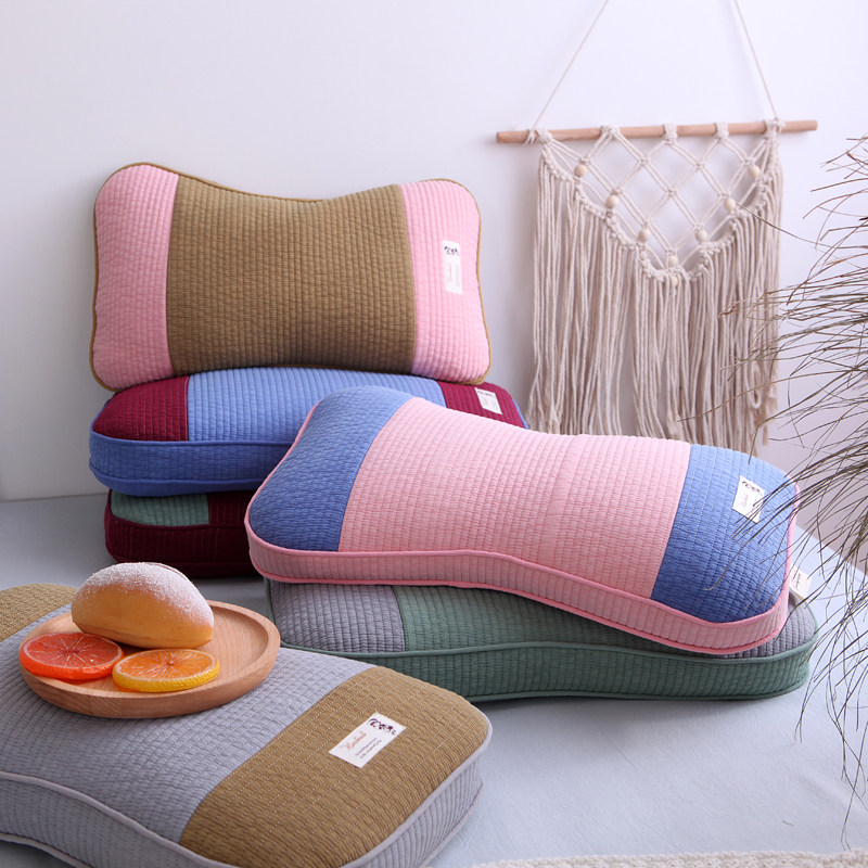 Bone Type Buckwheat Pillow Millet Shell Multicolor Pillow Han Edition Washable Round Side Pillow Student Pillow Washed Cotton