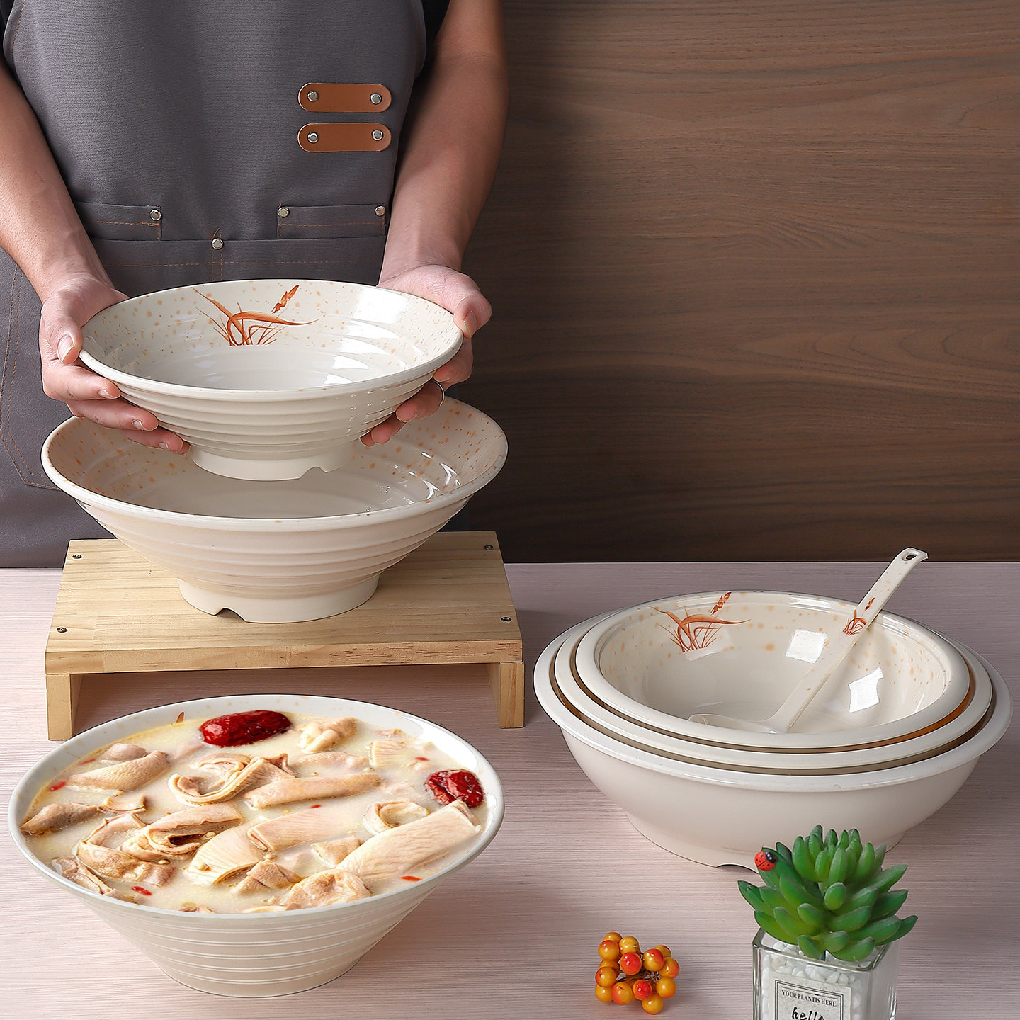 密胺麻辣烫大碗商用面馆面碗仿瓷汤盆餐厅水煮牛肉碗酸菜鱼碗专用