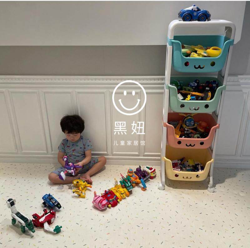 Korean ins same macaron toy storage rack household trolley storage rack storage rack