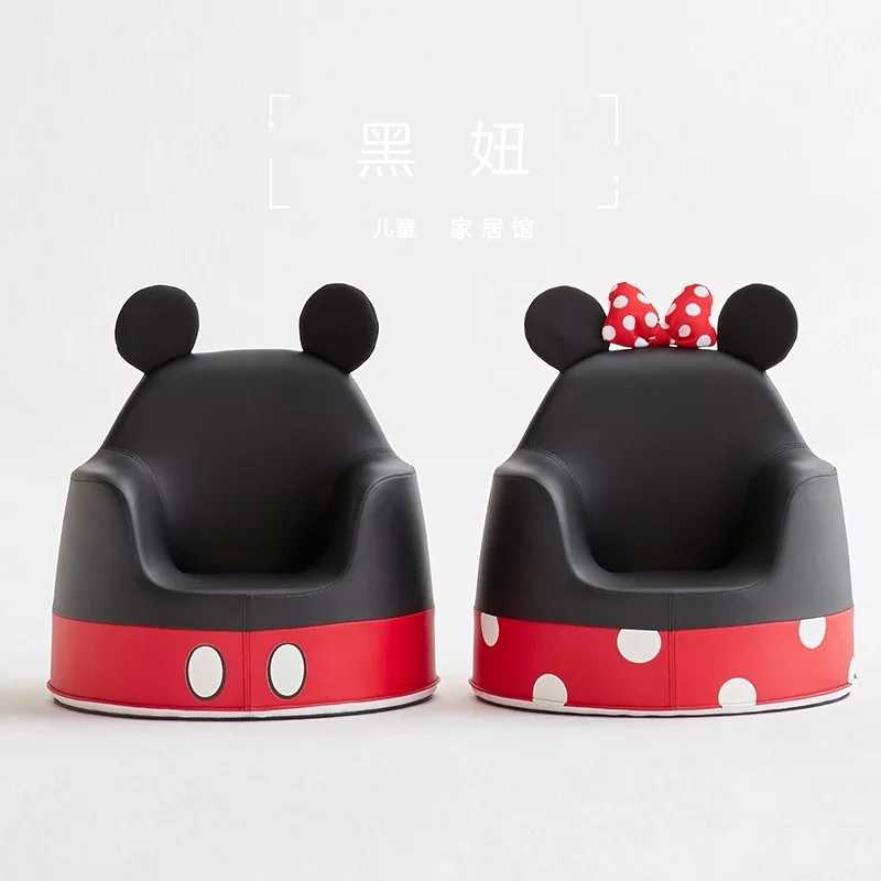 South Korean hominin baby sofa Children's cortex Mickey Minnie cute styling seat eco-friendly PU leather chair sub