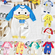 Baby conjoined clothes spring and autumn thin super foreign baby long sleeve ha clothes cotton climbing clothes newborn spring and summer clothes