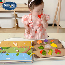 Baby hand tearing quiet book early teaching magic admonish tearing tearing book puzzle child toy baby