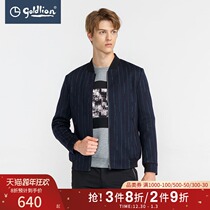 Golden Lillai Autumn and Winter Mens Wool Blend Knitted Jacquard Jacket Jacket Jacket Jacket Hui]