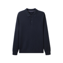 (Including wool) Goldlion autumn and winter new warm polo long-sleeved lapel pullover sweater sweater tops for men