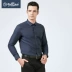 Jinlilai 2018 xuân mới nam thoải mái cotton slim jacquard kinh doanh áo dài tay xp áo kiểu nữ công sở Mùa xuân