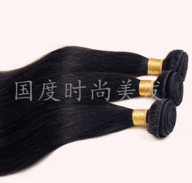 Flat Straight Real Hair Hairpiece for Opera Troupes, Braided Straight Hair Wig, Virgin Hair Bundles, Seamless Hair Extensions