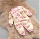 Quần áo bé gái Xiêm mùa thu đông 0 năm 3 tháng 1 quần áo mùa đông cho bé 6 bộ quần áo cotton sơ sinh có đệm bông body chip tre em