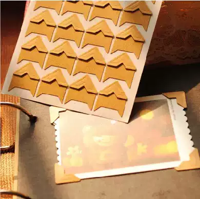 Baby memorial book Photo corner stickers Baby memorial book handmade corner stickers 24 pieces 3 colors