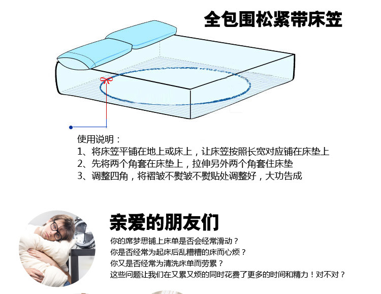 Nệm bìa đan rắn màu Gắn Sheets mảnh 1,8 mét khăn trải giường được trang bị tấm bông - Trang bị Covers ga chun bọc giường spa