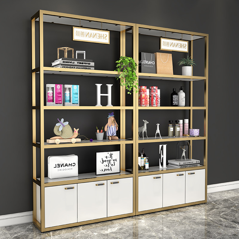 Cosmetics display cabinet boutique shelves nail salon beauty salon accessories skin care products makeup mask product display rack
