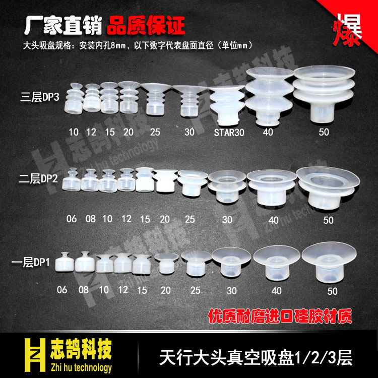 Manipulator accessories Skyline Head vacuum suction cup Silicone Sucker Gold suction nozzle Single-double pneumatic suction cup