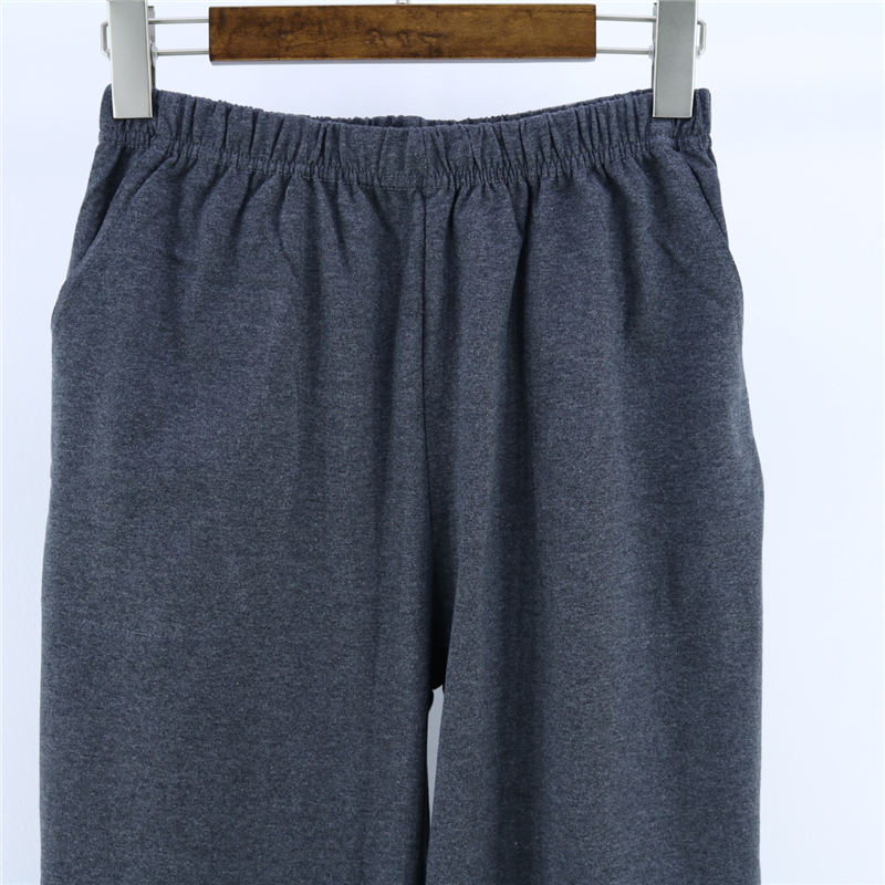 Mùa xuân và mùa thu quần cotton nam và nữ quần ngủ thể thao lỏng lẻo cộng với bãi mỡ lớn buổi sáng thực hành eo quần cotton nhà quần jean ống rộng nam