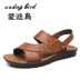 2018 mới mùa hè dép da nam dép trung niên nam và dép cha da giày trung niên bãi biển giày nam giày sandal nam vento Sandal