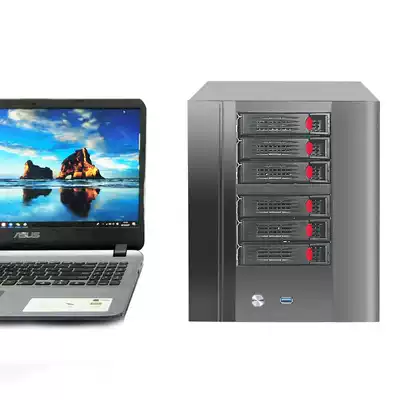 nas main case 6-disk Home Mini server diy black group hot-swappable hard disk bit soft routing network storage