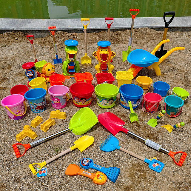 Large children's shovel playing with sand plastic shovel baby beach toy set tool shovel shovel kindergarten sand pool