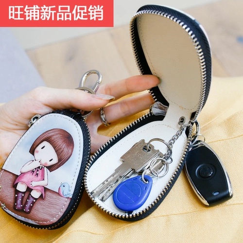 Вместительная и большая маленькая ключница, универсальная сумка через плечо, милая система хранения, Южная Корея, простой и элегантный дизайн