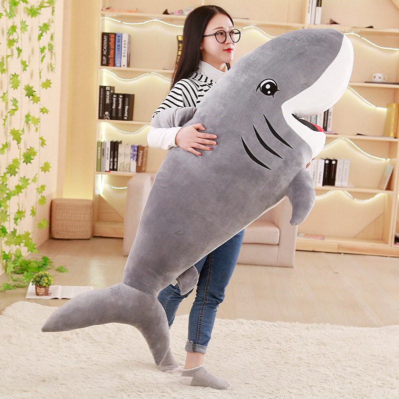 Shark Sleeping Pillow Plush Toy Doll Cute Lazy Pillow Doll Girl Birthday Gift
