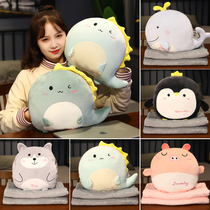Winter warm hand pillow charging can intervene plush toy cute dual-purpose cover pillow doll girl warm artifact
