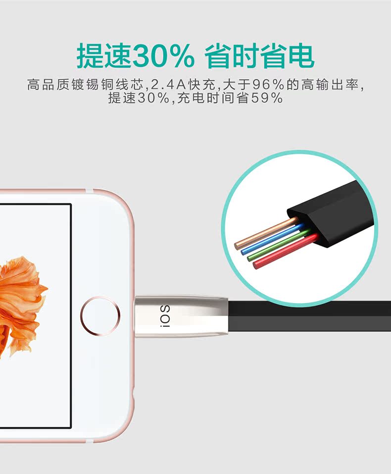 TOTU Zinc Alloy Connector Tow Uses Rhombic Quick Charge Lightning+Micro USB Cable for Apple iPhone iPad Android Smartphones