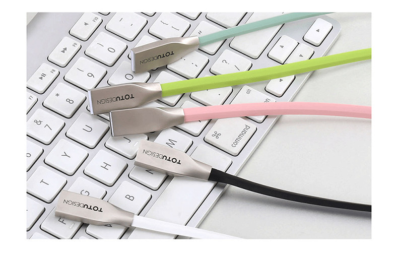 TOTU Zinc Alloy Connector Rhombic Quick Charge Lightning+Micro USB Cable for Apple iPhone iPad Android Smartphones Tablets