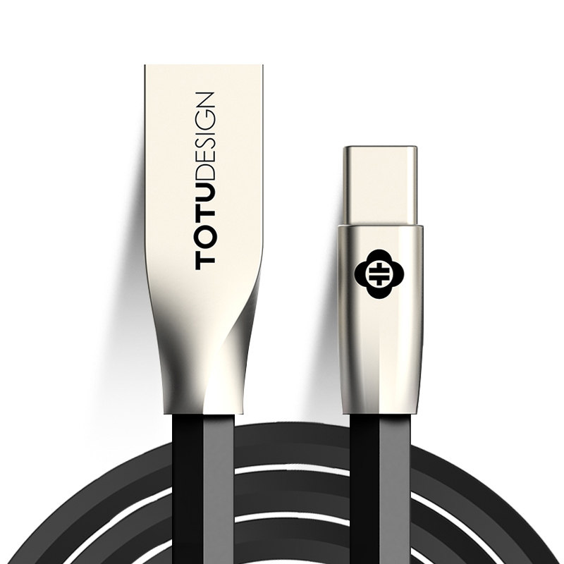 TOTU Zinc Alloy Connector Rhombic Quick Charge Type-C Cable for MacBook LeEco Type-C Input Devices