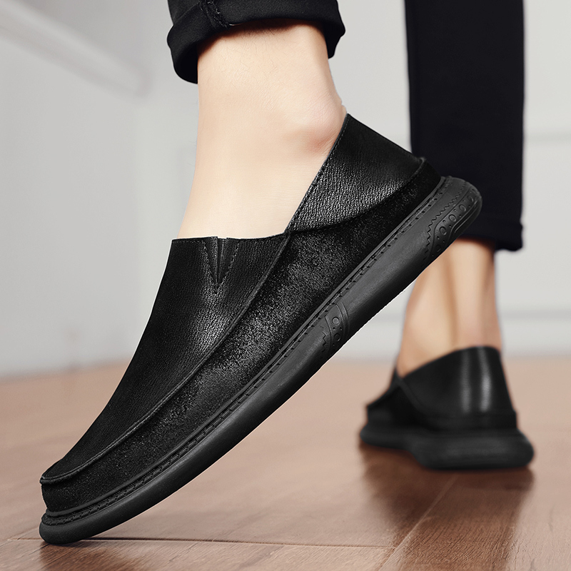 Men's Loafers, New Summer Breathable Casual Leather Shoes, 2025 New Genuine Leather Moccasins, Trendy Slip-On Men's Shoes