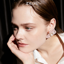 (99 pre-sale) ZEGL flower earrings female Xiaopin design ins small fragrant wind earrings simple French earrings