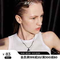 ZEGL European and American geometric triangle necklace female summer design sense ins tide cool simple cold wind choker with accessories