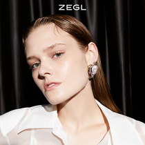 (99 pre-sale) ZEGL Baroque love earrings female Xiaopu design 2021 New Tide earrings