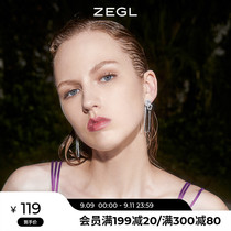 ZEGL designer banquet party series retro earrings female senior sense light luxury earrings 925 silver needle ear jewelry