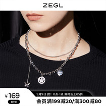 ZENGLIU designer double smile necklace female light luxury niche butterfly wild choker 2021 New