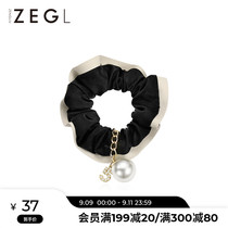 ZENGLIU imitation pearl large intestine Hairband female ins Korean temperament Net red hair ornaments rubber band tie hair accessories