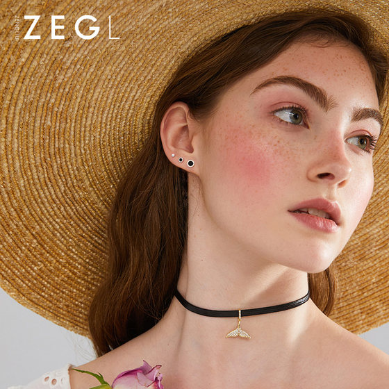 ZEGL 여성용 멀티 피어스 귀걸이, 작은 사이즈, 잘 때 귀걸이를 뺄 필요가 없음, 귀뼈 손톱, 2024 새로운 트렌디한 은침 귀걸이