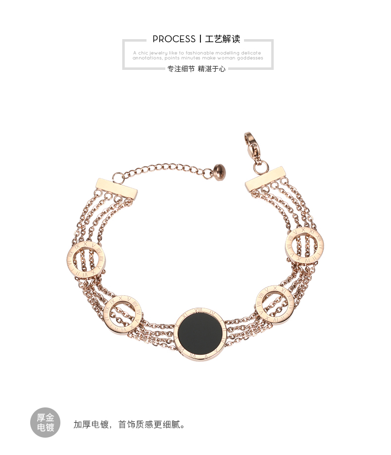 ZENGLIU Châu Âu và Hoa Kỳ cá tính vòng đeo tay của phụ nữ rose gold bracelet nam trang sức cá tính đơn giản hipster vài đồ trang sức