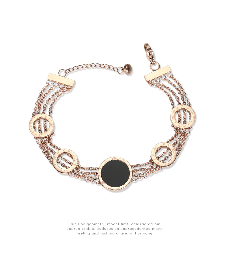 ZENGLIU Châu Âu và Hoa Kỳ cá tính vòng đeo tay của phụ nữ rose gold bracelet nam trang sức cá tính đơn giản hipster vài đồ trang sức